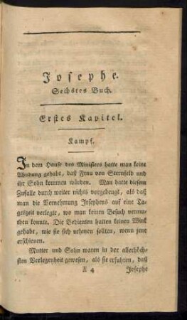 Josephe. Sechstes Buch.
