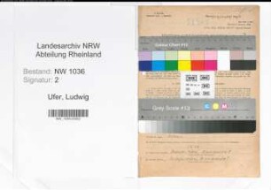Entnazifizierung Ludwig Ufer , geb. 25.06.1900 (Steiger)