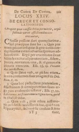 Locus XXIV. De Cruce Et Consolationibus