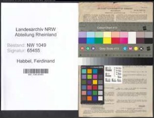 Entnazifizierung Ferdinand Habbel , geb. 27.07.1896 (Ingenieur)