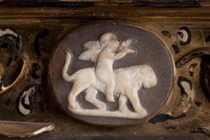 Kameo auf der Moskowiterkassette mit löwenreitendem Amor, 16./17. Jh.