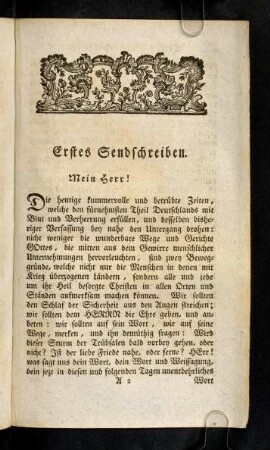 3-15, Erstes Sendschreiben.