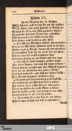 Psalm XC, XCI, XCII, XCV, XCVI