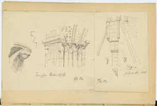 Stiftskirche, Treysa: Details (aus: Skizzen- und Fotoalbum 2)