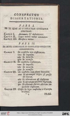 Conspectua dissertationis