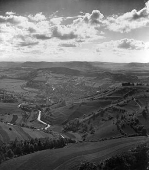 Thüringen. Landschaft (vielleicht Blick von der Leuchtenburg)