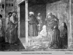 Freskenzyklus : Der heilige Petrus heilt den Lahmen und erweckt Tabitha