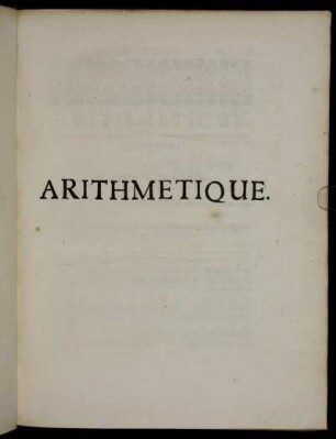 Arithmetique.