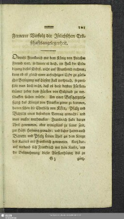 Fernerer Verfolg der Jülichschen Erbschaftsangelegenheit