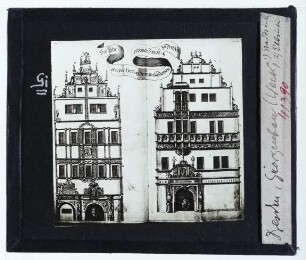 Dresden, Residenzschloss : Stich aus der Chronik von Anton Weck, Georgenbau