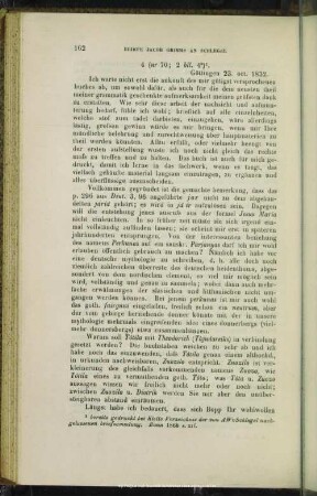 Jacob Grimm an August Wilhelm von Schlegel, Göttingen, 23.10.1832