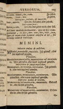 105-112, Memini; Odi; Coepi; Inquam; Ajo; Forem