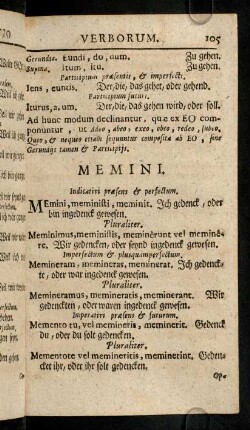 105-112, Memini; Odi; Coepi; Inquam; Ajo; Forem