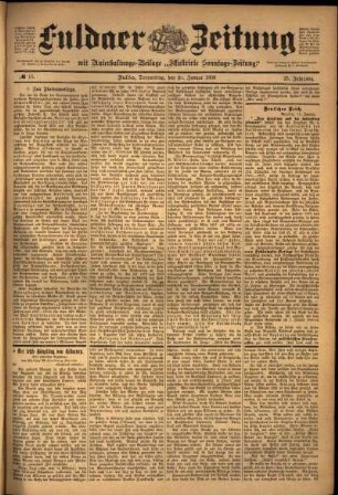 Ausgabe vom Donnerstag, den 20. Januar 1898.