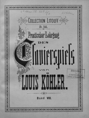 Practischer Lehrgang des Clavierspiels : Op. 249. 8