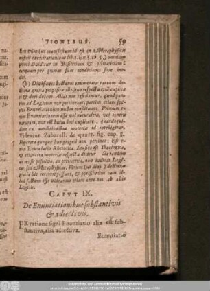 Caput IX. De Enuntiationibus substantivis & adiectivis.