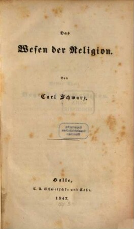 Das Wesen der Religion
