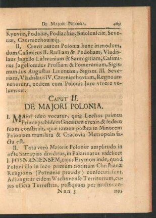Caput II. De Maiori Polonia.