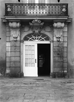 Schloss Moritzburg, Eingangsfront. Hauptportal