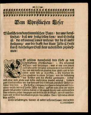 Dem Christlichen Leser