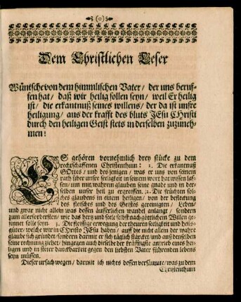 Dem Christlichen Leser