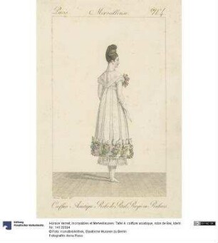 Incroyables et Merveilleuses: Tafel 4: coiffure asiatique, robe de Bal