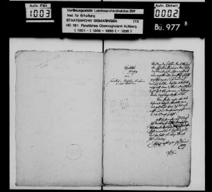 Gantsache des Jakob Weinland, Esseratsweiler