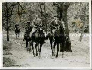 Eleanor Roosevelt bei einem Ausritt in Washington