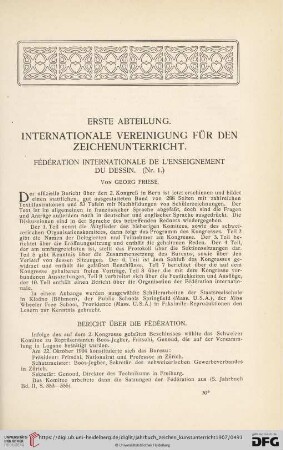 3: Internationale Vereinigung für den Zeichenunterricht : Fédération internationale de l'enseignement du dessin