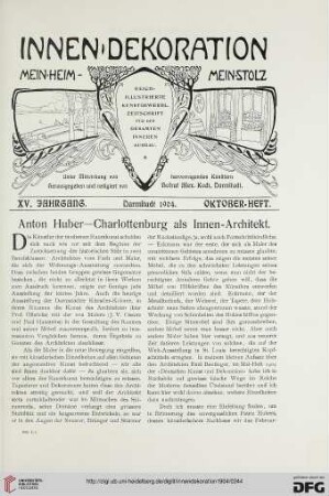 Anton Huber - Charlottenburg als Innen-Architekt