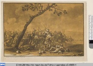Türken von gepanzerten Reitern angegriffen