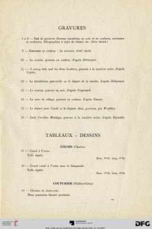 Gravures (Nr. 1-16)