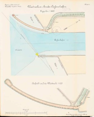 Westmole am Außenhafen, Emden: Lagepläne 1:1000, 1:500