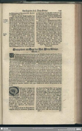 Evangelium am Tage der Heil. Drey-Könige. Matth. 2