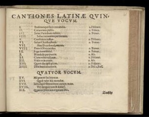 Cantiones latinae