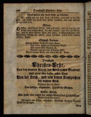 388-420, Dreyßigste Christen-Lehr, [...]