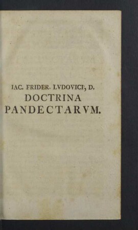 Doctrina Pandectarum.