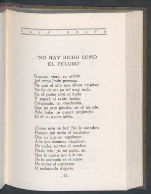 ..."No hay bicho como el peludo"
