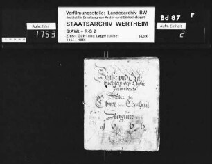Zins- und Gültbüchlein des Klosters Bronnbach über Ebenheid, renoviert 1666 (Fragment)