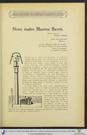 Notre maître Maurice Barrès.