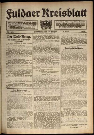 Ausgabe vom Donnerstag, den 17. August 1916.