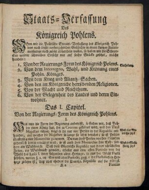 Staats-Verfassung Des Königreich Pohlens