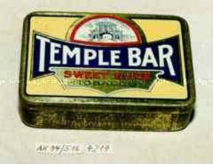 Blechdose für "TEMPLE BAR SWEET SLICE TOBACCO"
