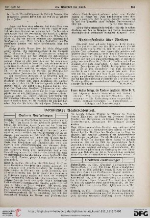 Auskunftstelle über Ateliers