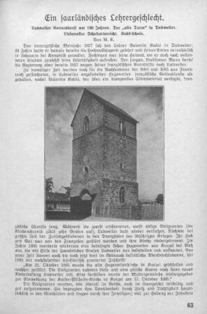 Ein saarländisches Lehrergeschlecht