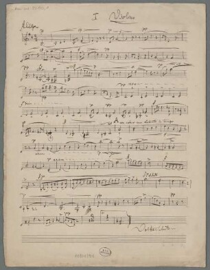 Trios, vl, vla, vlc, h-Moll, Excerpts. Arr - BSB Mus.ms. 23143 : [caption title violin part:] I Violino // Allegro