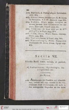 Sectio VII. Subsidia Studii histor. univers. et particul (Nr. 2069 - 2858)