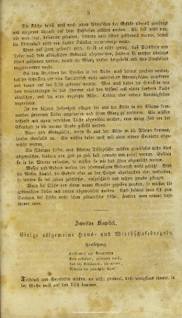 Zweites Kapitel. Einige allgemeine Haus- und Wirthschaftsregeln (Fortsetzung)