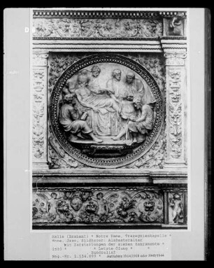 Alabasteraltar von Jean Mone mit Darstellungen der sieben Sakramente — Letzte Ölung
