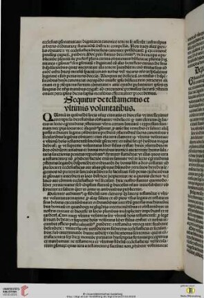 Sequitur de testamentis et vltimis voluntatibus